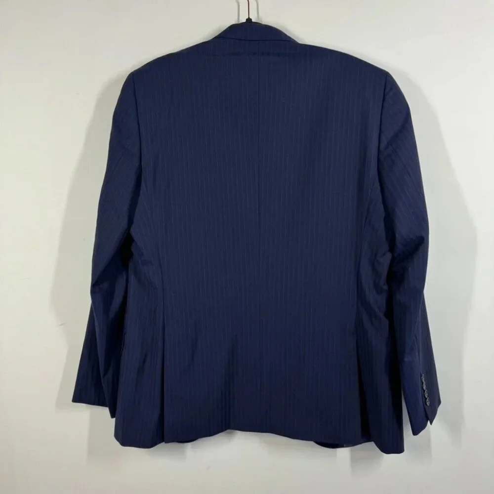 Ted Baker London Endurance Navy Pinstripe Suit Blazer Size L Made in Canada